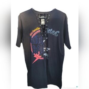 Vintage River Island Lace Up Tee size 8 NWT